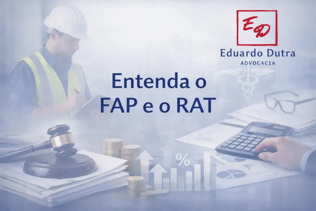Capa de artigo jurídico sobre como a falta de gestão previdenciária no FAP e RAT aumenta a carga tributária.